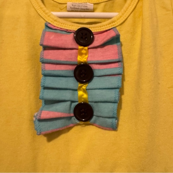 Colorful Ruffled Kids Dress - Picture 3 of 4